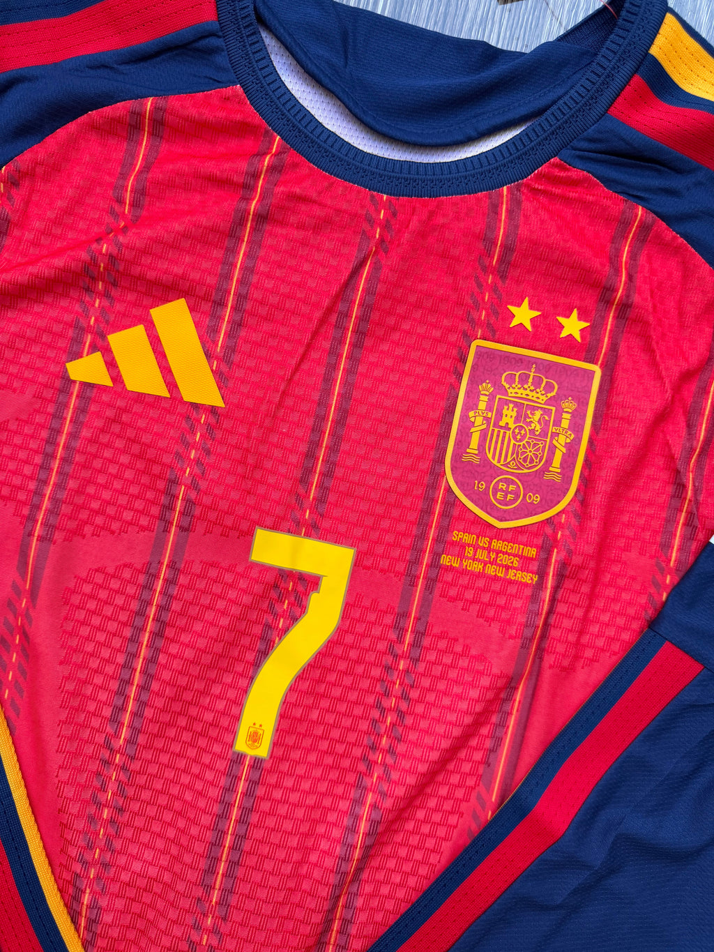 Spain 26 WC Home Jersey Full Sleeve ( Player Version ) — view 8