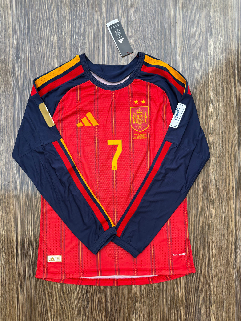 Spain 26 WC Home Jersey Full Sleeve ( Player Version ) — view 6
