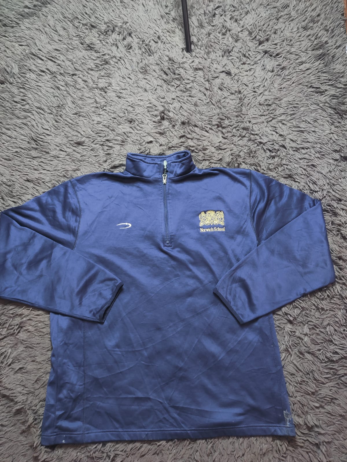 Unbranded Blue Quarter Zip Sports Pullover – Size L