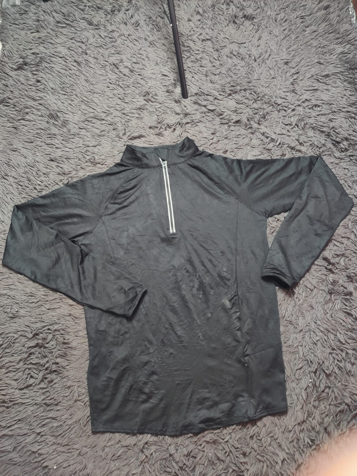 Unbranded Black Quarter Zip Sports Pullover – Size L
