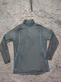 Unbranded Black Blue Quarter Zip Sports Pullover – Size L