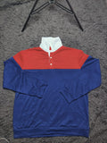 Unbranded Blue Red White Long Sleeve Rugby Shirt – Size XXL