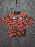 Unbranded Red Black Patterned Quarter Zip Training Top – Size L