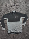 Unbranded Black Grey Half Zip Sports Pullover – Size M