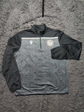 Macron Grey Black Quarter Zip Training Pullover – Size L