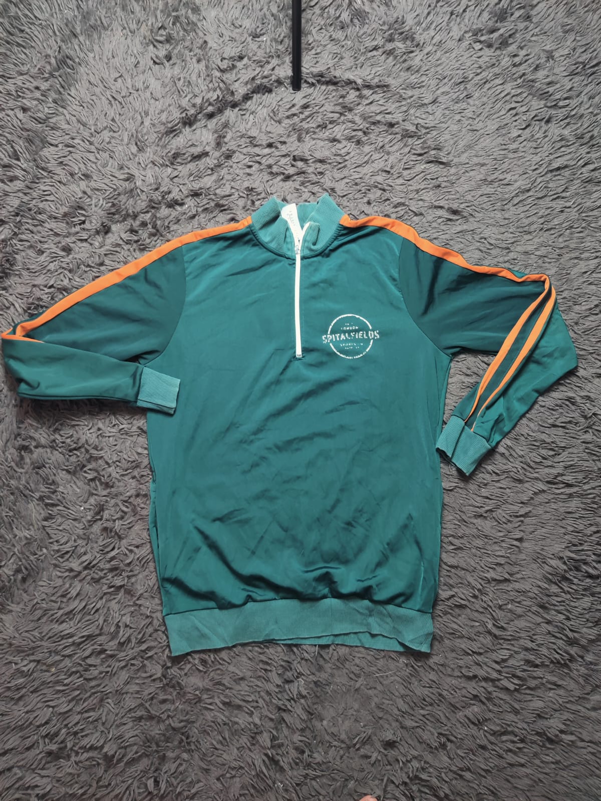 Unbranded Teal and Orange Quarter Zip Pullover – Size L
