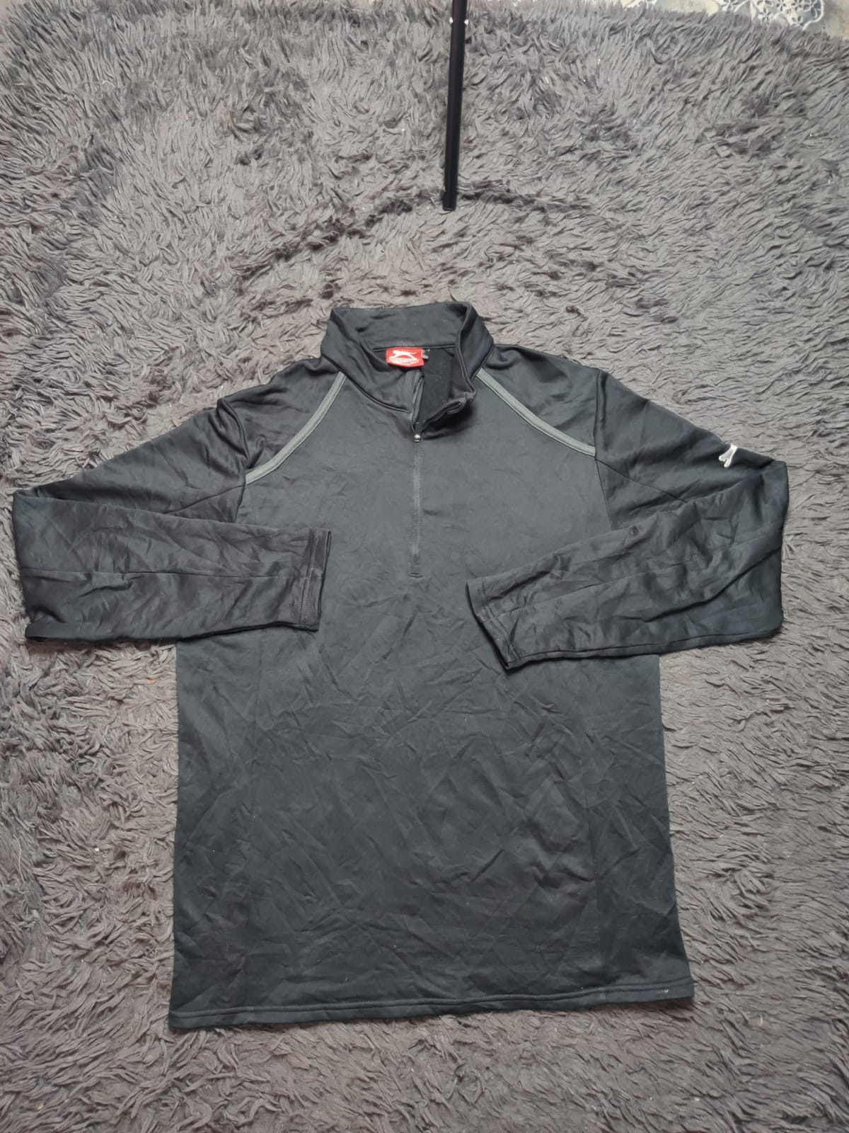 Slazenger Black Quarter Zip Sports Top – Size L