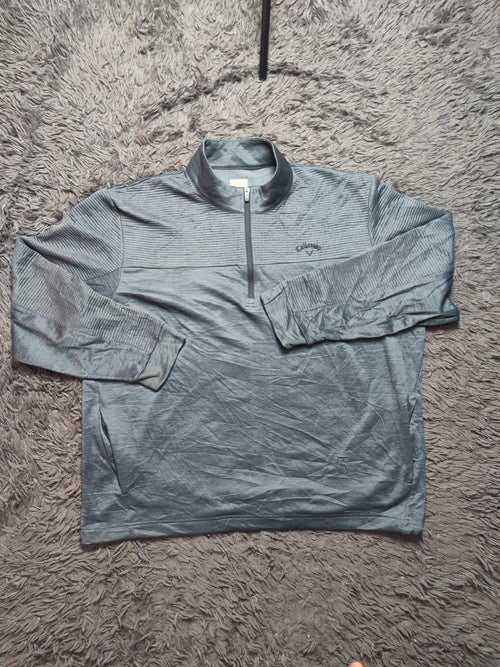Callaway Grey Quarter Zip Golf Pullover – Size 3XL