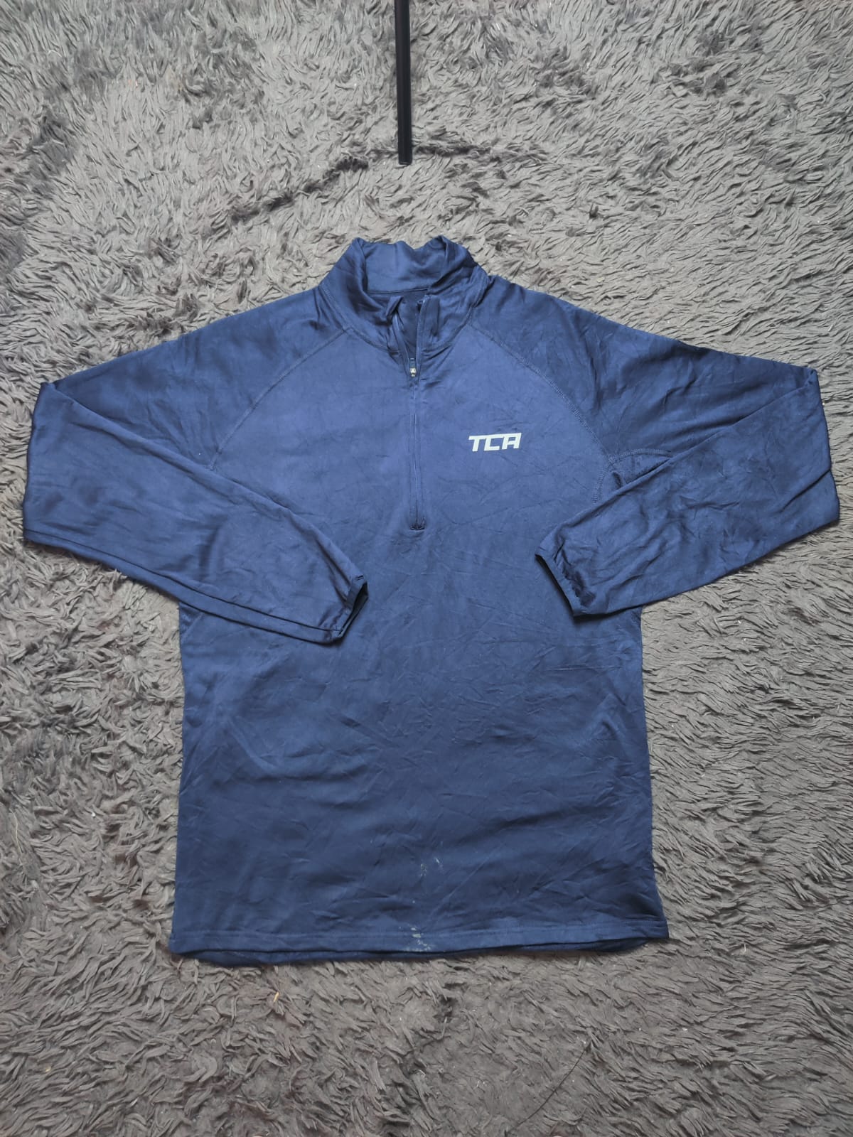 TCA Navy Quarter Zip Sports Top – Size L