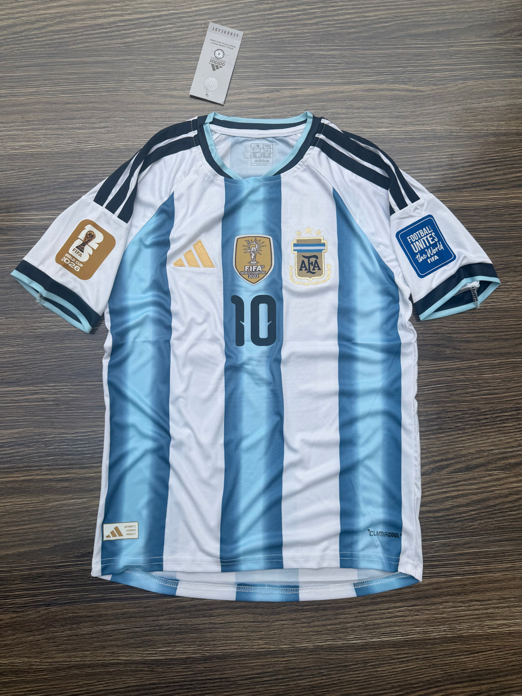 Argentina 26 WC Home Kit Half Sleeve — view 1