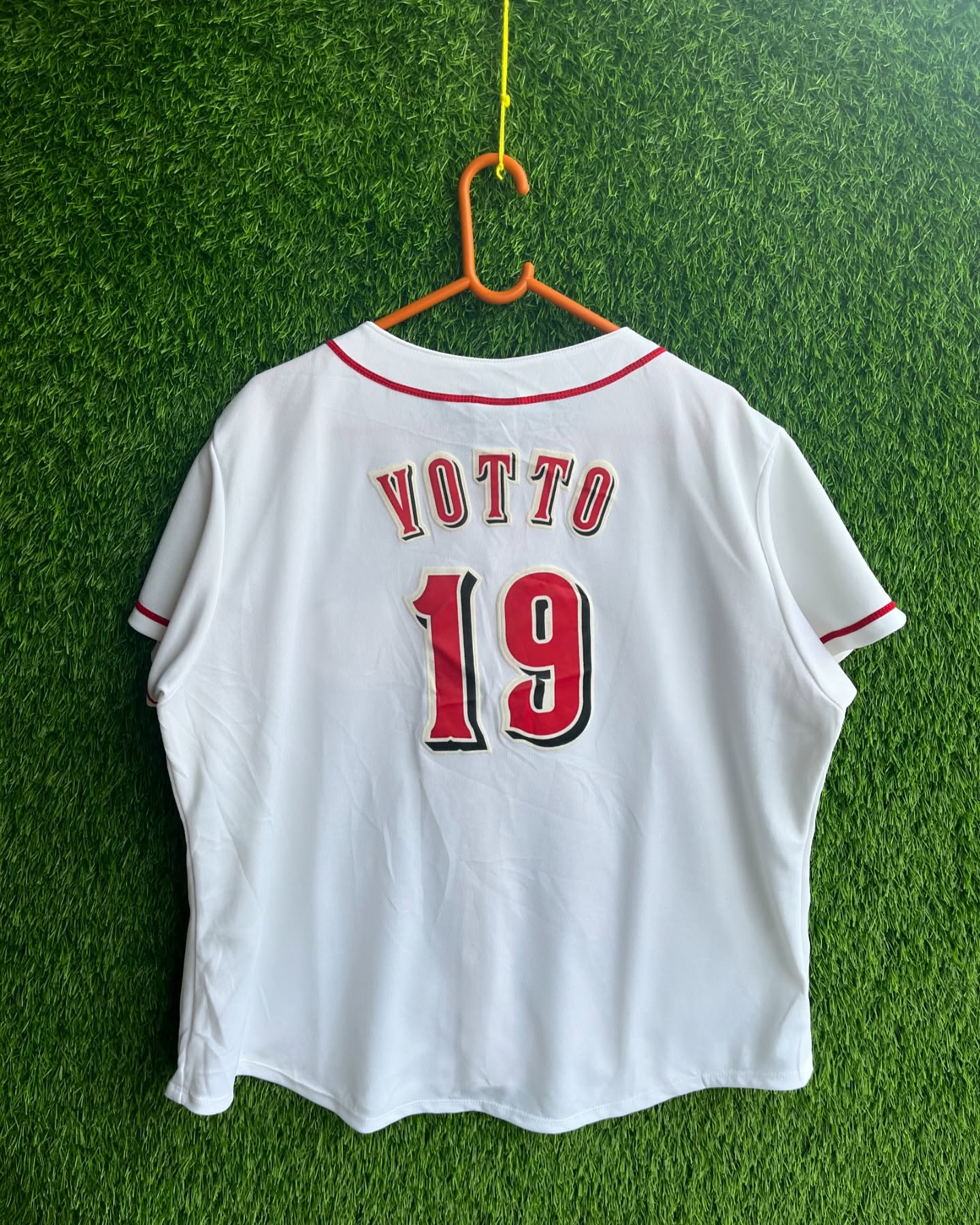 Baseball Jerseys Red C Votto 19 (Oversized Half sleeve Shirt or jersey unisex)
