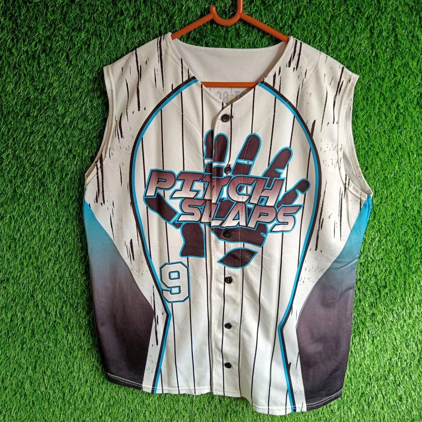Baseball Jerseys Pitch Slaps 9 (Oversized Sleeveless Shirt or jersey unisex)