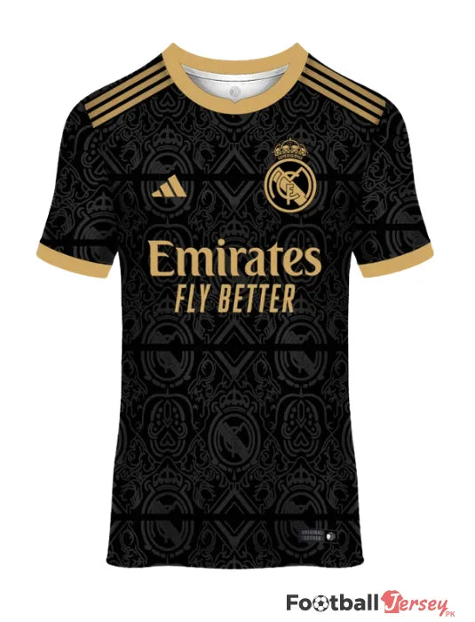 Real Madrid Classic Black Design Jersey