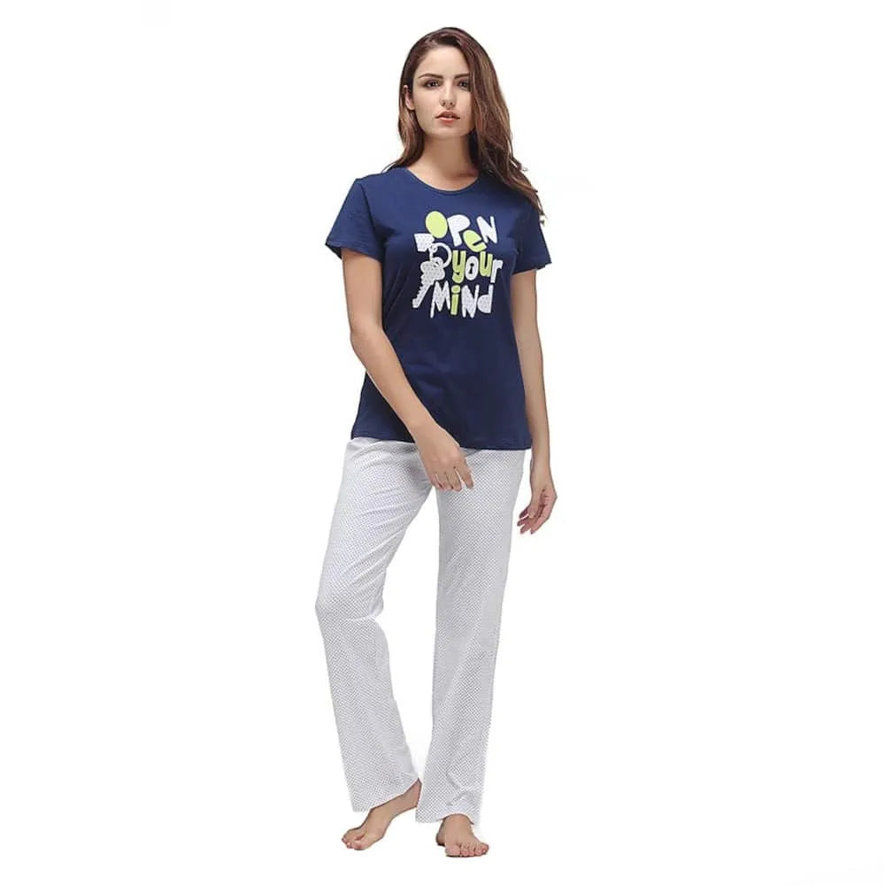 Women Nightwear Set – Trousers & T-Shirt