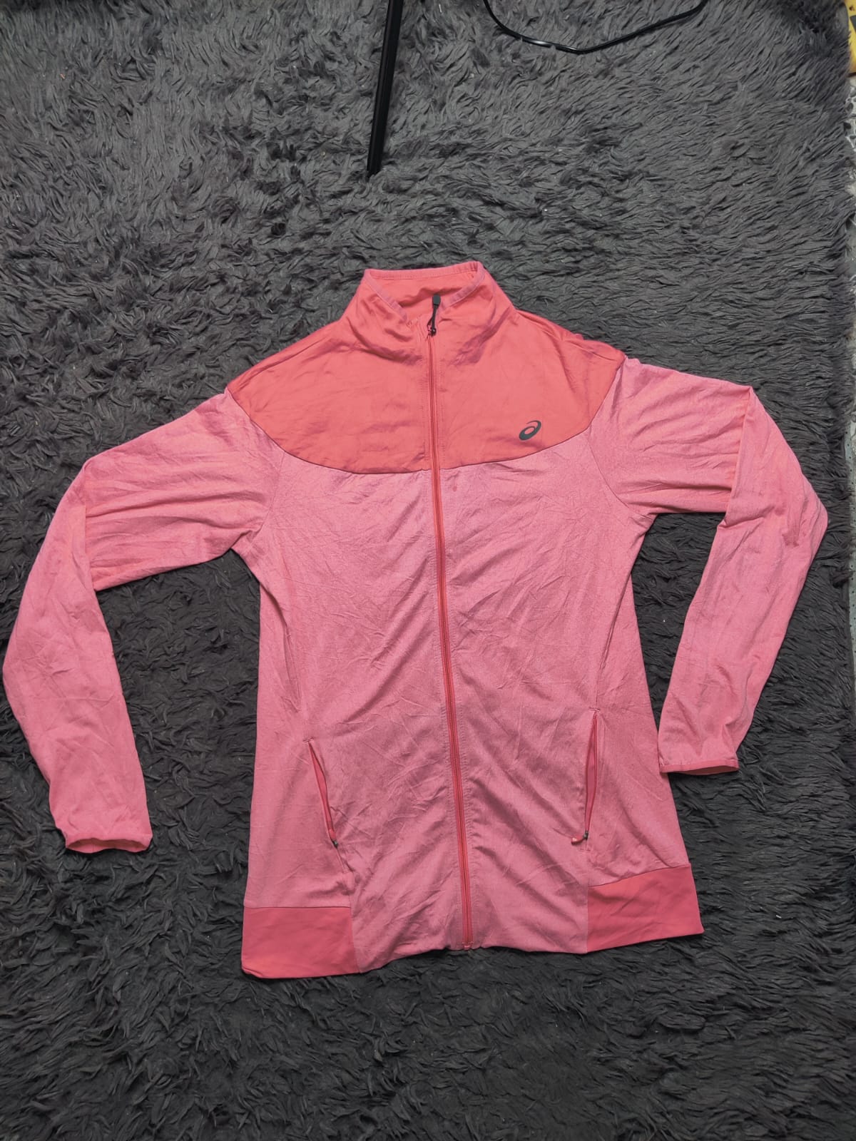 ASICS Pink Full Zip Track Jacket – Size M