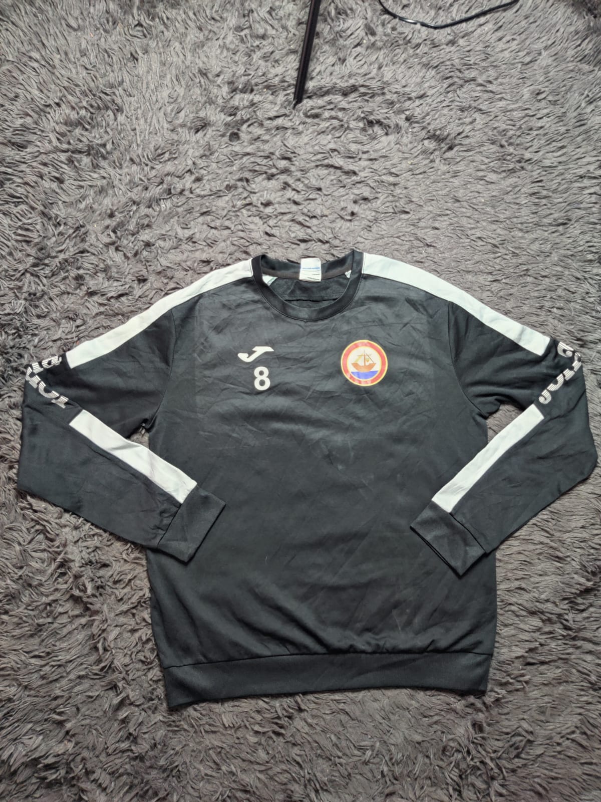 Joma Black and White Long Sleeve Training Top – Size L