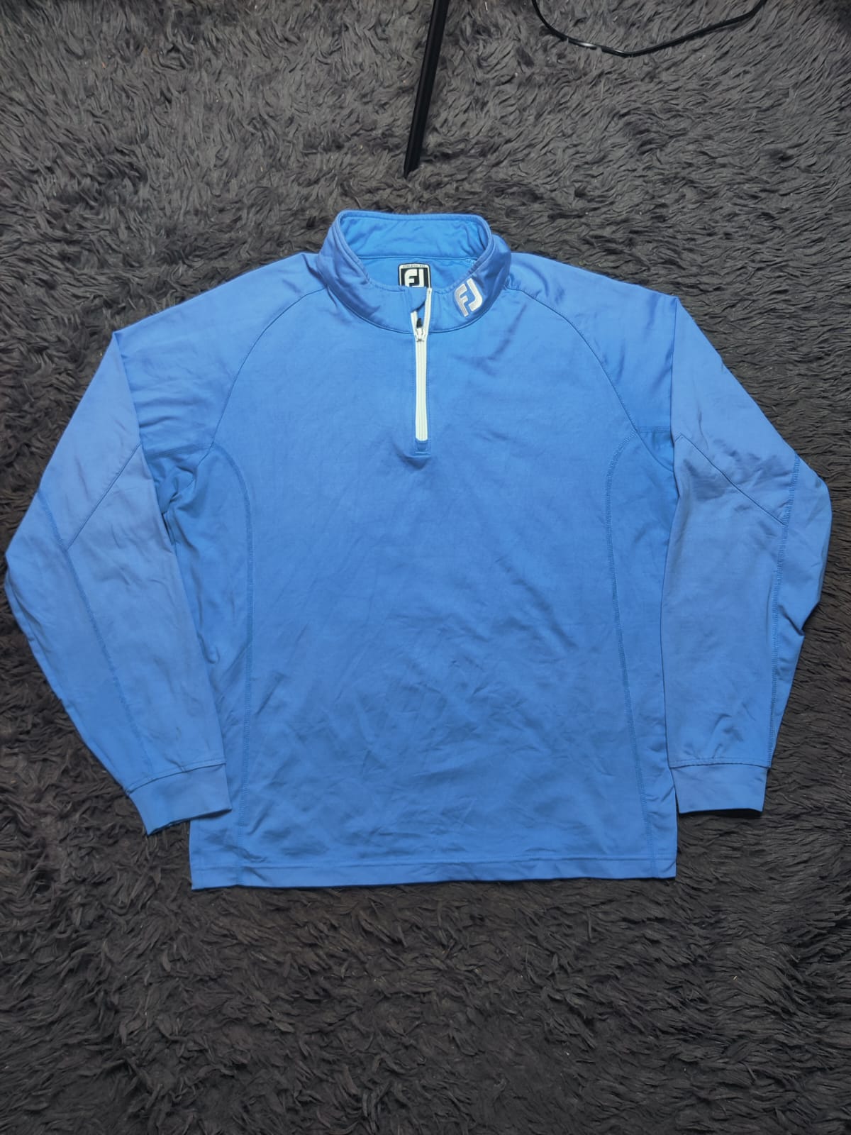 FootJoy Blue Quarter Zip Golf Pullover – Size L