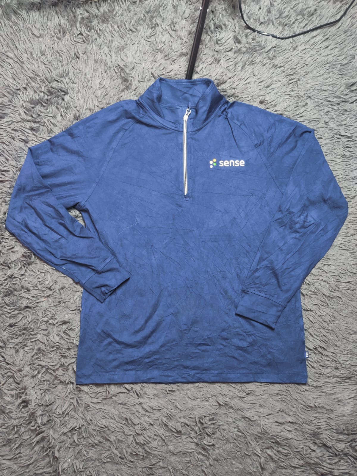 Unbranded Navy Blue Quarter Zip Pullover – Size L