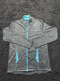 Unbranded Grey and Turquoise Full Zip Sports Jacket – Size M