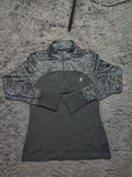 Unbranded Black and Grey Quarter Zip Sports Pullover – Size M