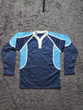 Unbranded Navy and Light Blue Long Sleeve Sports Top – Size M