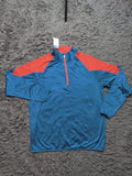 Unbranded Blue and Red Quarter Zip Sports Pullover – Size L