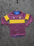 Surridge Maroon and Yellow Long Sleeve Rugby Top – Size S