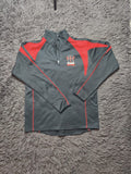 Unbranded Charcoal and Red Quarter Zip Training Top – Size L